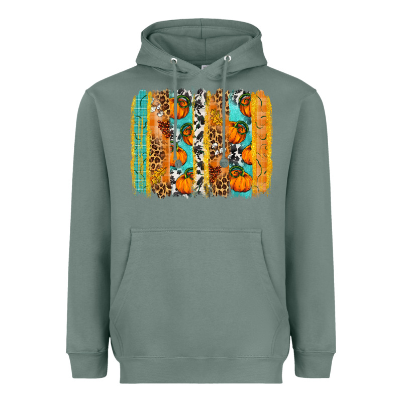Fall Pumpkin Brushstroke Heavyweight Hoodie by BundleAndBundleShop | Teevron