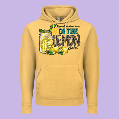 If You Drink Dont Drive Do The Lemon Crawl Vintage Hoodie Designed By Racoondesign