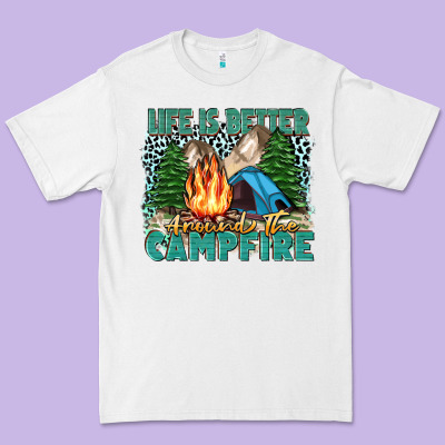 Life Is Better Around The Campfire Premium Tee Designed By Zillion Design Studio