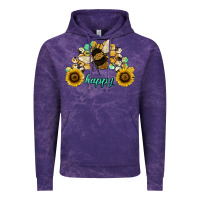 Cloud Purple bee happy honey comb Vintage Hoodie - JahusDesignShop