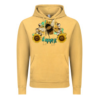 Vintage Mustard bee happy honey comb Vintage Hoodie - JahusDesignShop