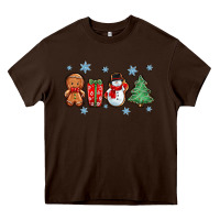 Chocolate Brown christmas gingerbread cookies Heavy Core Tee - Zillion Design Studio