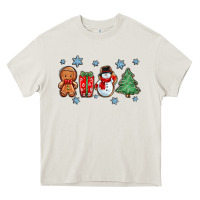 Cream christmas gingerbread cookies Heavy Core Tee - Zillion Design Studio