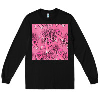 Black breast cancer seamless pattern Long Sleeve Tee - Jasminsmagicworld