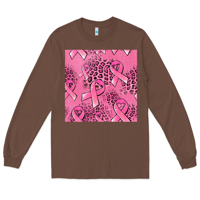Breast Cancer Seamless Pattern Long Sleeve Tee by Jasminsmagicworld | Teevron
