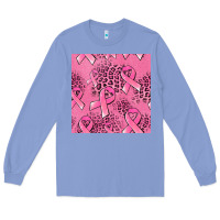 Colony Blue breast cancer seamless pattern Long Sleeve Tee - Jasminsmagicworld