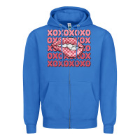 True Royal xoxo checker lips Zipper Hoodie - MaliasSmallBusiness