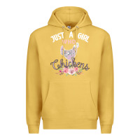 Antique Gold Just a girl who loves chickens Premium Hoodie - Bettercallsaul