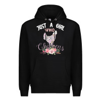 Black Just a girl who loves chickens Premium Hoodie - Bettercallsaul