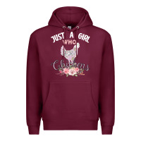 Burgundy Just a girl who loves chickens Premium Hoodie - Bettercallsaul