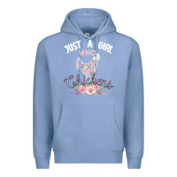 Colony Blue Just a girl who loves chickens Premium Hoodie - Bettercallsaul