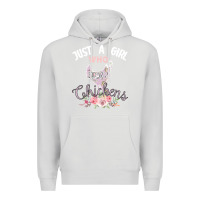 Dove Grey Just a girl who loves chickens Premium Hoodie - Bettercallsaul