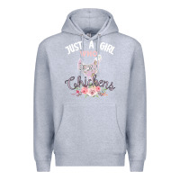 Heather Grey Just a girl who loves chickens Premium Hoodie - Bettercallsaul
