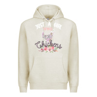 Oatmeal Heather Just a girl who loves chickens Premium Hoodie - Bettercallsaul