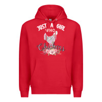 Red Just a girl who loves chickens Premium Hoodie - Bettercallsaul