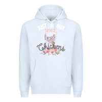White Just a girl who loves chickens Premium Hoodie - Bettercallsaul