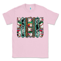 Bubblegum Pink baseball serape cowhide turquoise leopard glitter  brushstrokes Classic Tee - Artiststas
