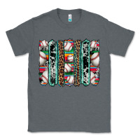 Charcoal Heather baseball serape cowhide turquoise leopard glitter  brushstrokes Classic Tee - Artiststas