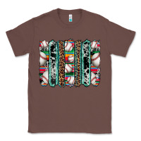 Chestnut baseball serape cowhide turquoise leopard glitter  brushstrokes Classic Tee - Artiststas