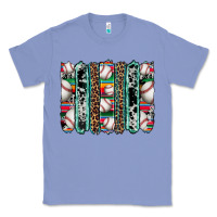 Colony Blue baseball serape cowhide turquoise leopard glitter  brushstrokes Classic Tee - Artiststas
