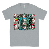 Heather Grey baseball serape cowhide turquoise leopard glitter  brushstrokes Classic Tee - Artiststas
