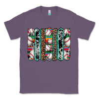 Lavender baseball serape cowhide turquoise leopard glitter  brushstrokes Classic Tee - Artiststas