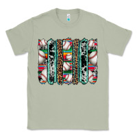 Matcha baseball serape cowhide turquoise leopard glitter  brushstrokes Classic Tee - Artiststas