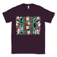 Plum baseball serape cowhide turquoise leopard glitter  brushstrokes Classic Tee - Artiststas