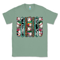Sage baseball serape cowhide turquoise leopard glitter  brushstrokes Classic Tee - Artiststas
