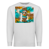 Dove Grey mama leopard sunflower Premium Sweatshirt - LillyAllenDesigns