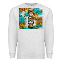 Oatmeal Heather mama leopard sunflower Premium Sweatshirt - LillyAllenDesigns