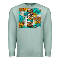 Seafoam mama leopard sunflower Premium Sweatshirt - LillyAllenDesigns