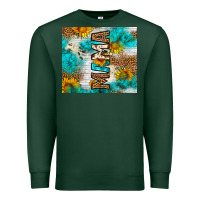 Sports Green mama leopard sunflower Premium Sweatshirt - LillyAllenDesigns