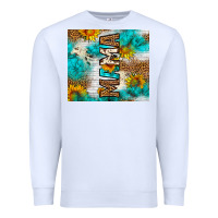 White mama leopard sunflower Premium Sweatshirt - LillyAllenDesigns