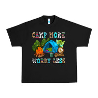 Black camp more worry less Urban Heavy Tee - AdoDesignShop