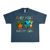Midnight Navy camp more worry less Urban Heavy Tee - AdoDesignShop