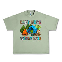 Oil Green camp more worry less Urban Heavy Tee - AdoDesignShop