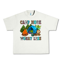 Pistachio camp more worry less Urban Heavy Tee - AdoDesignShop