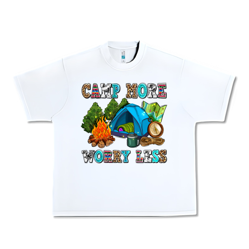 Camp More Worry Less Urban Heavy Tee by AdoDesignShop | Teevron