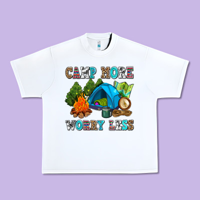 Camp More Worry Less Urban Heavy Tee Designed By Adodesignshop