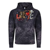 Cloud Black america nurse Vintage Hoodie - CowhideDigitalArt