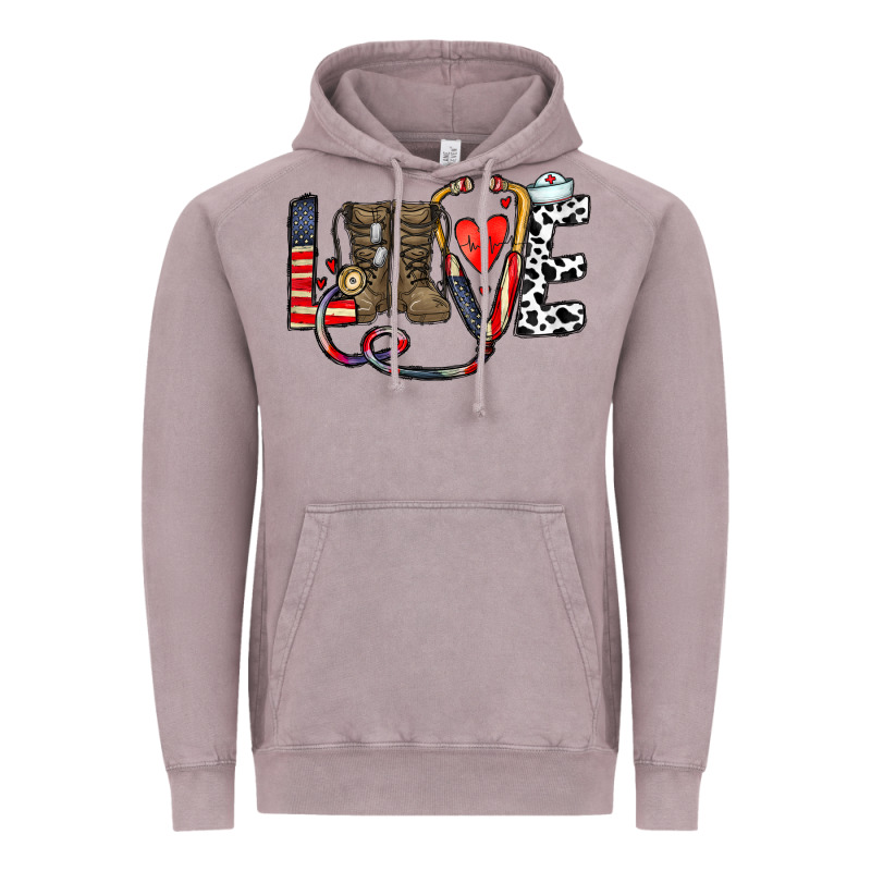 America Nurse Vintage Hoodie by CowhideDigitalArt | Teevron