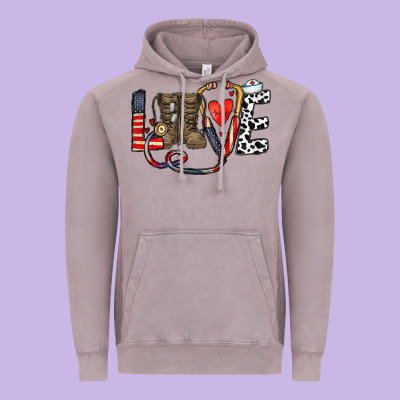 America Nurse Vintage Hoodie Designed By Cowhidedigitalart
