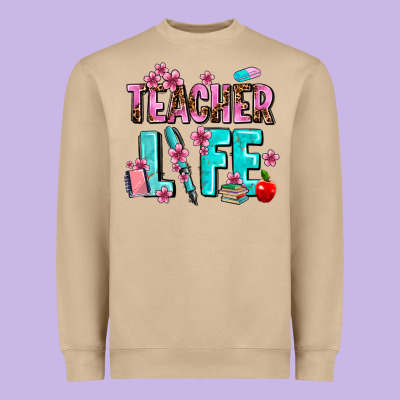Teacher Life Heavyweight Sweatshirt Designed By Adodesignshop