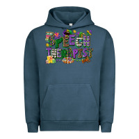 Pigment Midnight Navy speech therapist mardi gras cowgirl Urban Hoodie - CowGirlArtShop