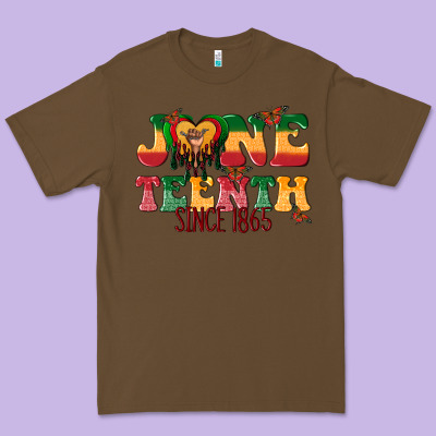 Premium Tee juneteenth since 1865 with heart