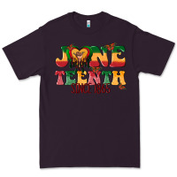 Plum juneteenth since 1865 with heart Premium Tee - texasbilliewilder