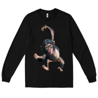 Black baby chimpanzee Long Sleeve Tee - LillyAllenDesigns