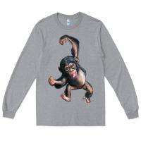 Heather Grey baby chimpanzee Long Sleeve Tee - LillyAllenDesigns