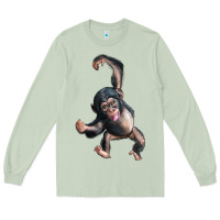 Matcha baby chimpanzee Long Sleeve Tee - LillyAllenDesigns